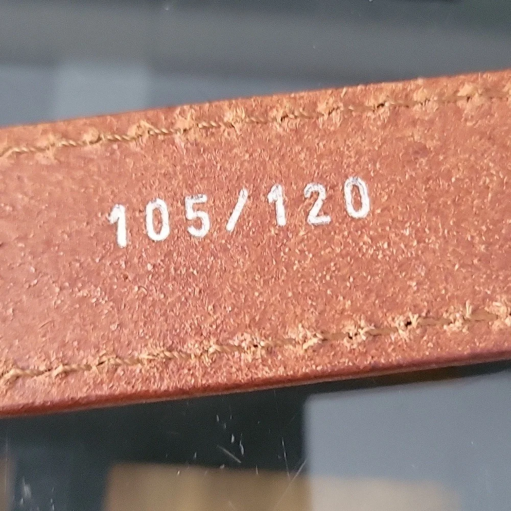 Brown Leather Renoma Paris Made Italy Genuine Belt Unisex Logo New Handmade L,XL